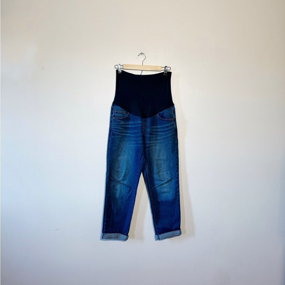 SALE! A:Glow Maternity Belly Panel Cropped Jeans Size M EUC